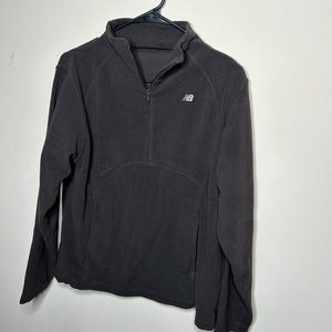 New Balance Athletic Fleece 1/4 Zip pullover Embroidered Logo Brown/Pink